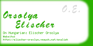 orsolya elischer business card